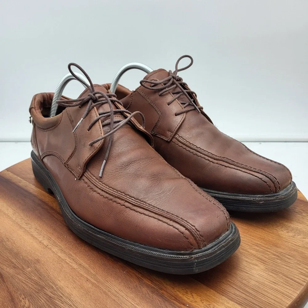 Johnston‎ & Murphy Shoes Mens Size 9 M Brown Sheepskin Waterproof XC4 Oxfords